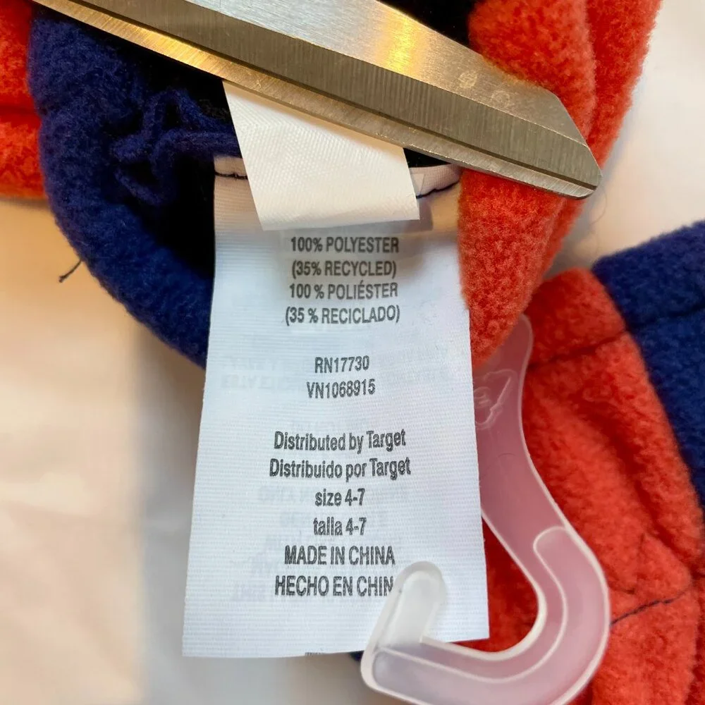 NWT Cat & Jack Orange & Blue Kids Gloves Size 4-7